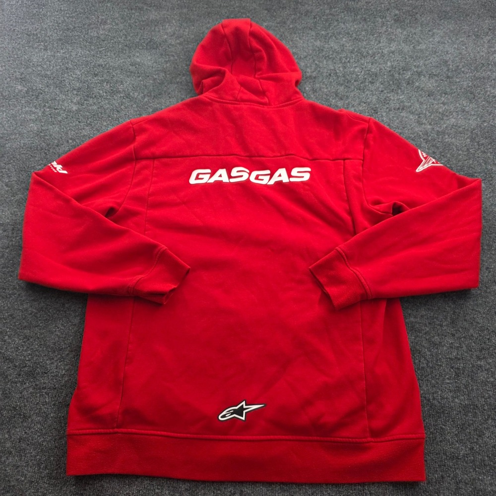 GasGas Factory Racing Full Zip Hoodie Moto Alpinestars Motorex XL Red Jacket Men - Picture 3 of 16